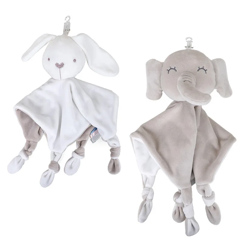 

Baby Appease Towel Soft Bunny Comforter Toys Kids Plush Comforter Towel Animal Sleeping Doll Toy Infant Stroller Toy Xmas Gifts