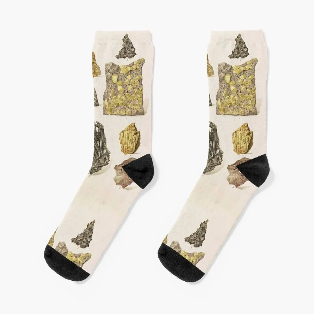 

Vintage Gold Minerals Socks football warm winter aesthetic Socks Women Men's