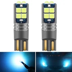 Enhanced LED Park Lights for Vehicles - Versatile 12V/24V T10 W5W Position and License Plate Light (Crystal Blue)