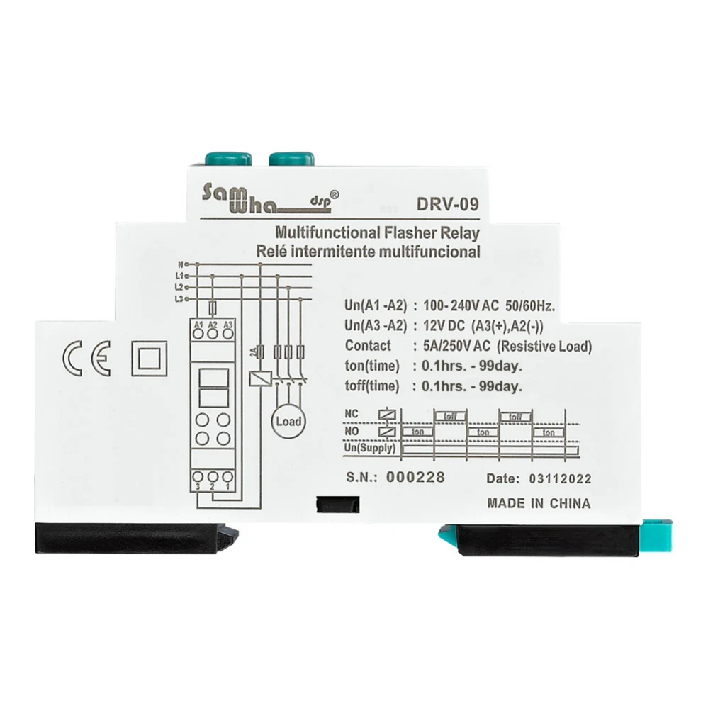 samwha digital duplo ajustavel multifuncional flasher rele drv 09 drv 09d 03