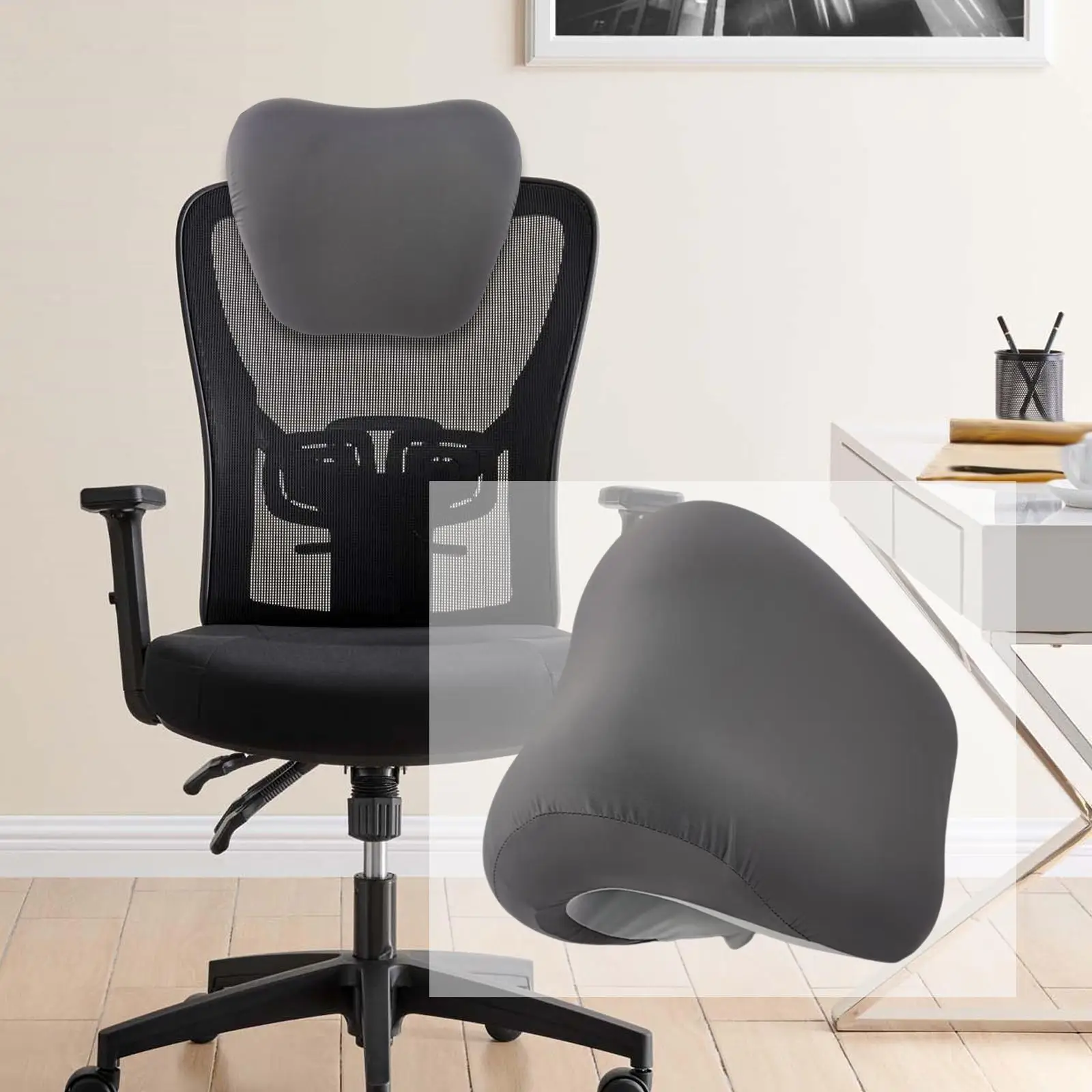 Office Chair Neck Pillow Comfortable Practical Lightweight Ergonomic Headrest for Libraries Resting Student Living Room Airplane