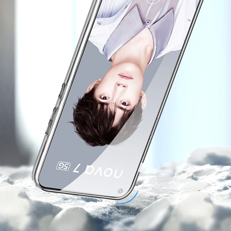 Custodia Trasparente Per Huawei Nova 7 Pro 5G, Silicone TPU Morbido, Antigraffio, Antiurto, Design Farfalla Blu, Ultra Sottile