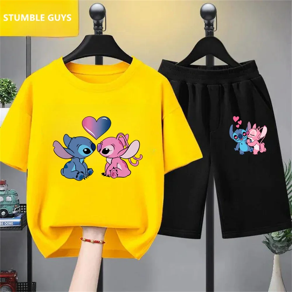 Summer Pretty Girl Disney Lilo & Stitch 3D Printed T shirt O Neck Short Sleeve T shirt Girl Casual Fashion Clothing Trucksuit 2