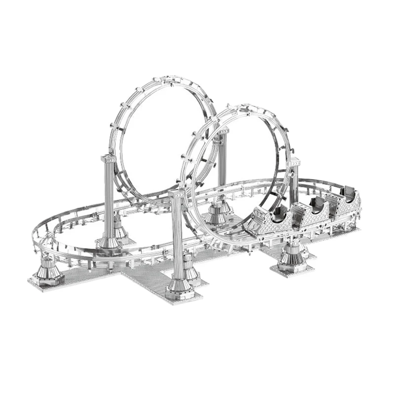 

Laser-Cutting 3D Three-Dimensional Metal Assembly Model Set DIY Creative Puzzle Toy F31104 Roller Coaster Ornaments Toy