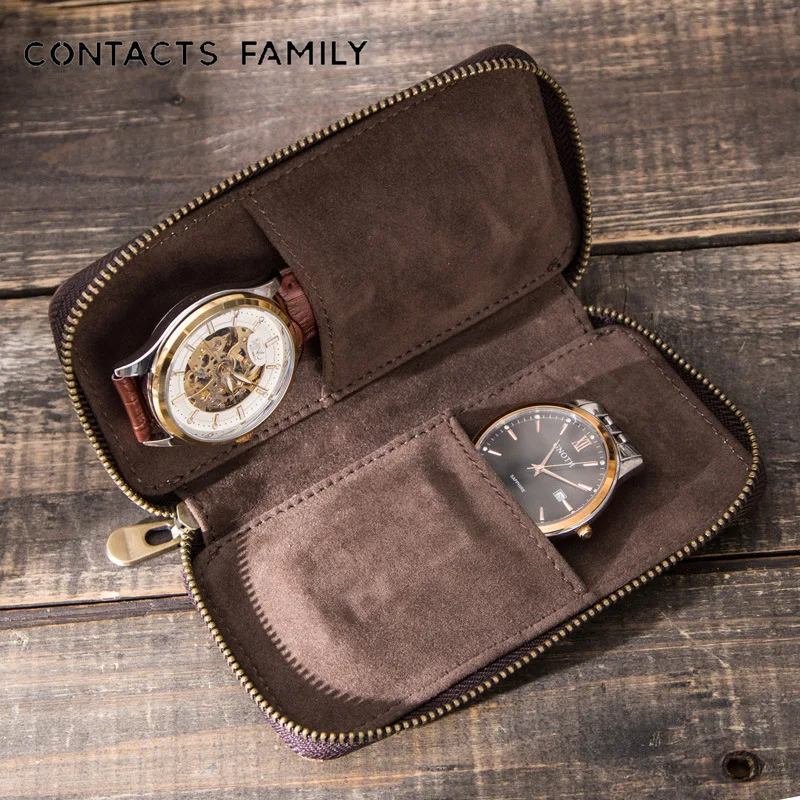 Watch Storage Box Leather Vintage Portable