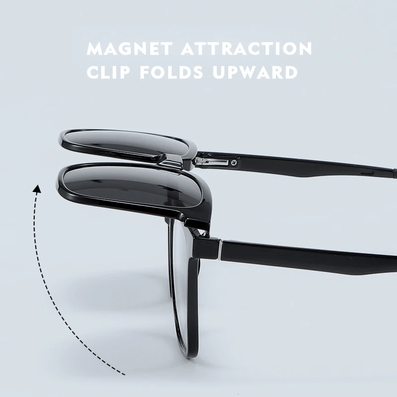 Magnetic Clip on Optical Myopia Glasses For Men Women Polarized