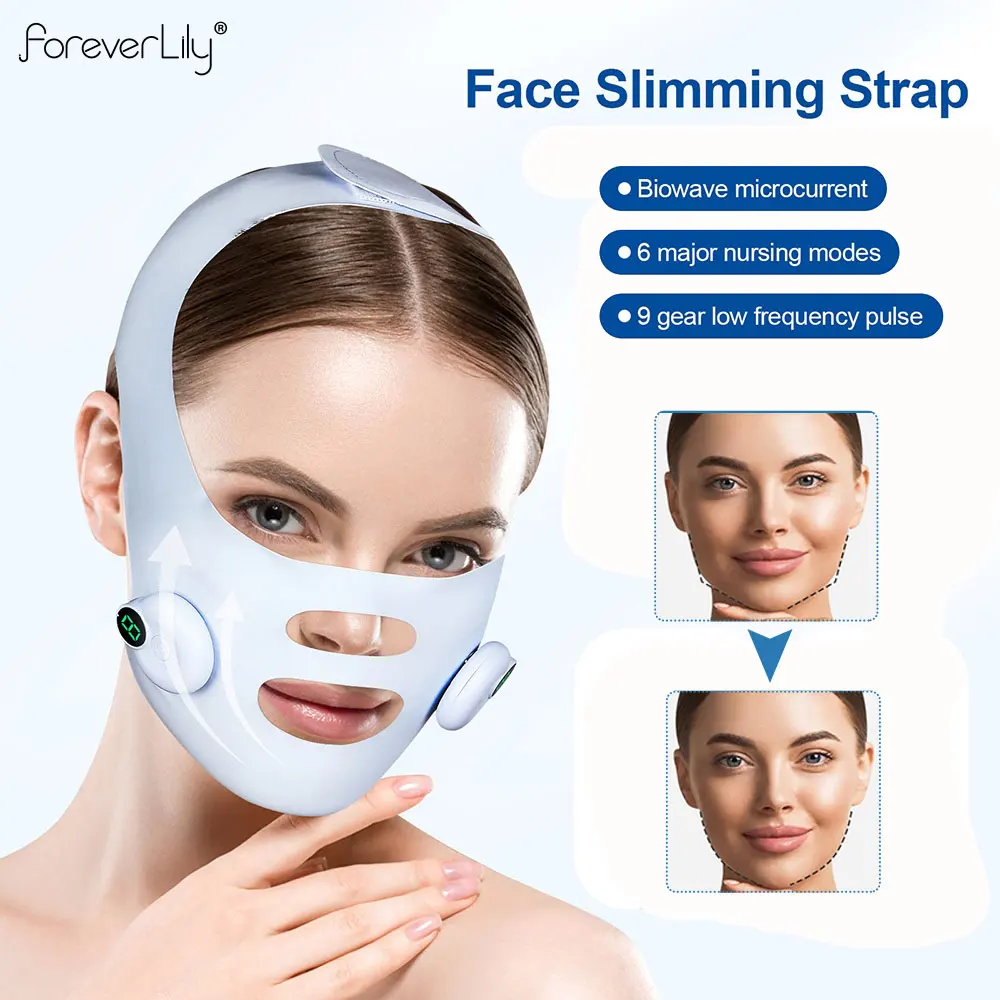 Facial EMS Lifting Machine Chin Cheek Slimming Strap Facial Shaping Massager Double Chin Removal V Line Lift Belt Skin Care Tool 1