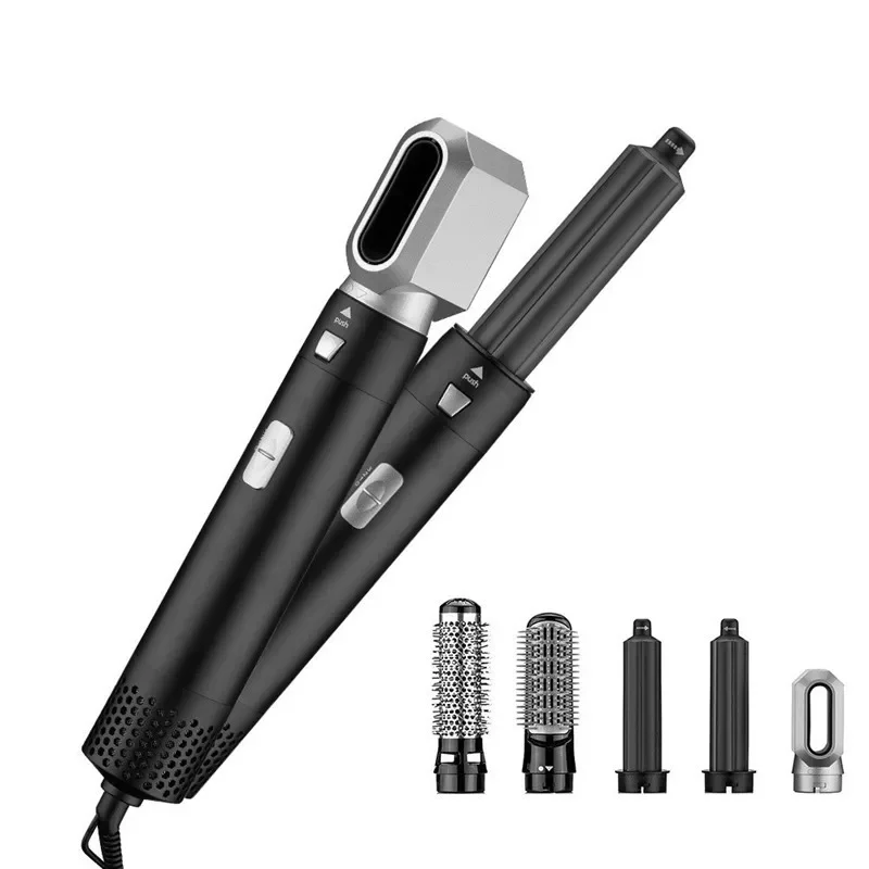 Five-In-One hair roller automatic suction dry and wet use straight hair comb blow dryer domestic appliances