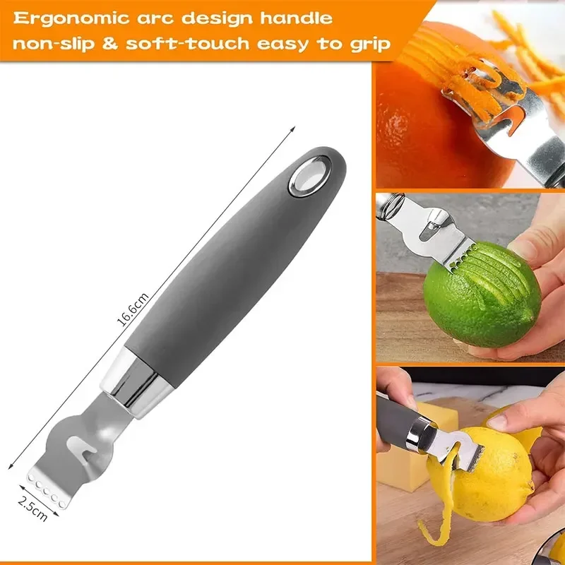 Lemon Citrus Zester Tool Cheese Grater for kitchen Gadget Stainless Steel blade Lemon Grater Zester Orange Citrus Peeler cheese grater