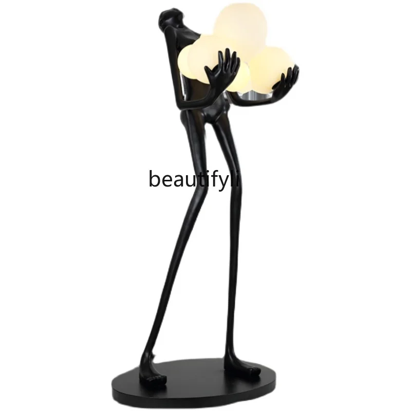 

Nordic Humanoid Sculpture Floor Lamp Creative Ball Exhibition Hall Hotel Sales Office Figure Decoration Floor Lamp