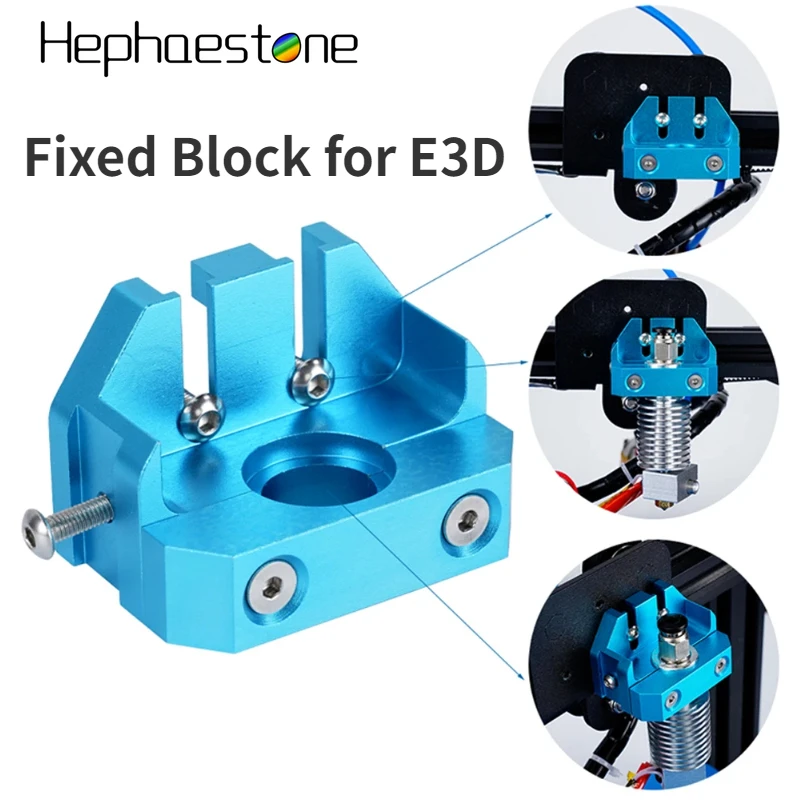 3D Printer Parts Multi-Mount All Metal Mount E3D V6 Volcano Hotend Bracket Fixed Block for DRAGON Ender 3 Ender 5 CR-10 E3D V6 xcr 3d printer all metal v6 heater block titanium alloy bimetal heatbreak copper smooth throat for e3d v6 hotend 1 75mm filament