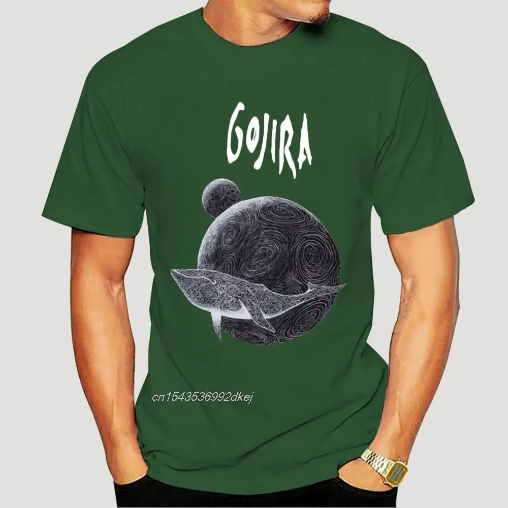 

Top Tee 100% Cotton Humor Men Crewneck Tee Shirts Gojira Flying Whale T-shirt - Large 1218A