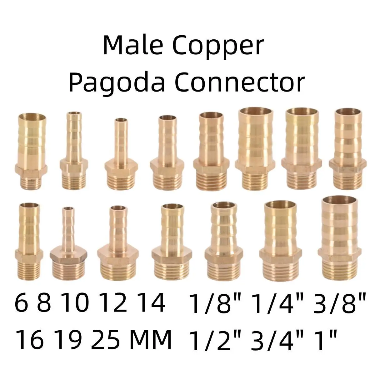 5/16 In. ID Hose Barb X 1/2 In. MIP Lead Free Brass Adapter Fitting (5-Pack - Foto 5