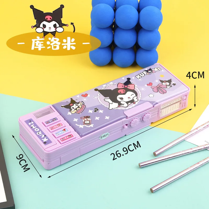 산리오 문구 상자, 쿠로미 헬로 Kt 다기능 문구 상자, 자동 메커니즘, 어린이 연필 상자, 개봉 선물, 신제품