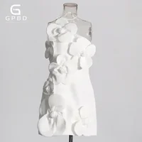 Sexy Halter Off the Shoulder Floral Bodycon Mini Dress for Women 2