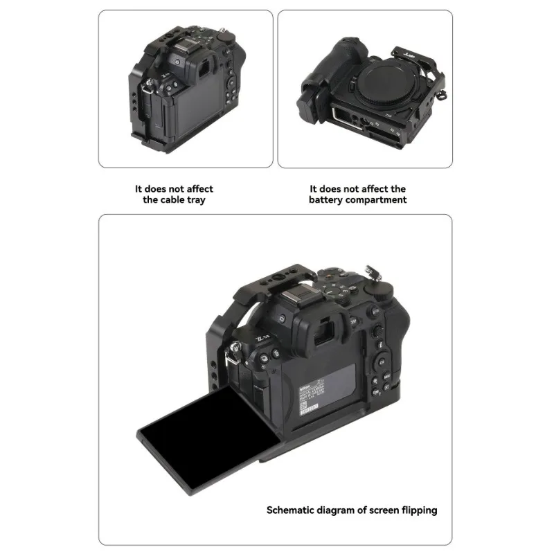 N05R JLwin Z5II 카메라 케이지(니콘 Z5 II 카메라용) 손잡이 확장형 프레임 포함, 안정성 강화