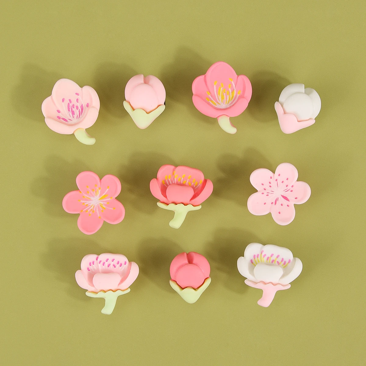 10 Stück romantische Kirschblüten-Schuhanhänger für Crocs, DIY, Allgleiches, abnehmbare Schuhe, Schnalle, Dekoration, Zubehör, Geschenke – Detail 12