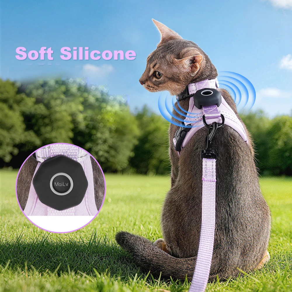 Reflective Escape Proof Cat Harness With Gps Pocket & Leash Set_voghion.com