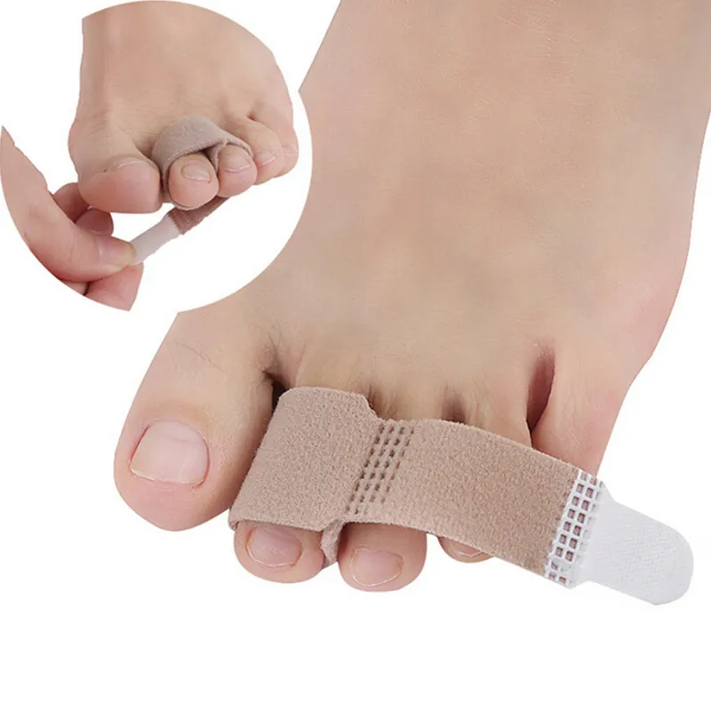 Fabric Toe Finger Straightener Hammer Toe Hallux Valgus Corrector Bandage Separator Splint Wraps Foot Stretcher Care Tool