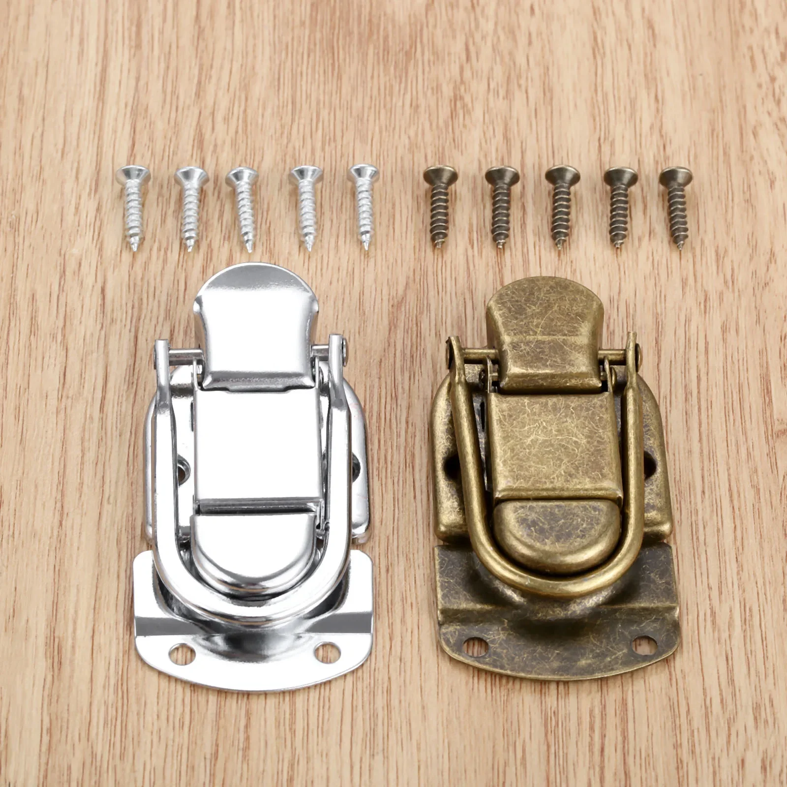 DRELD 1Pc 67*34m Vintage Metal Lock Chest Box Gift Box Suitcase Case Buckles Toggle Hasp Latch Catch Clasp Furniture Hardware
