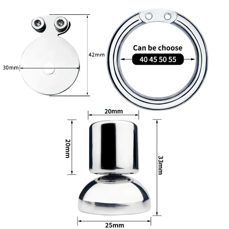 Penis Chastity Cage Chastity Lock Sex Toy High Quality Stainless Steel Chastity Lock Male Anti-cheating Cock Cage