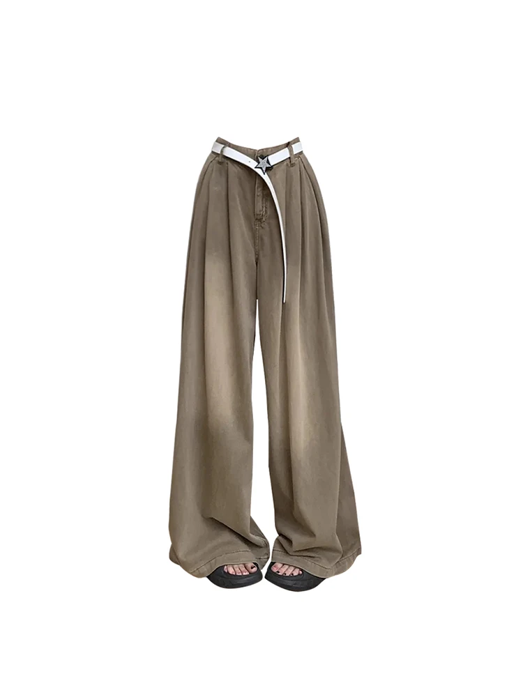 

Women's Vintage Straight Jeans Y2k Baggy Harajuku Wide Leg Denim Pants Ladies 90s Retro Streetwear Cowboy Trouser Clothes 2023