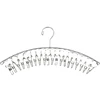 6-20Pegs Stainless Steel Clothes Drying Hanger Windproof Clothing Rack Clips Sock Laundry Airer Hanger Underwear Socks Holder 4