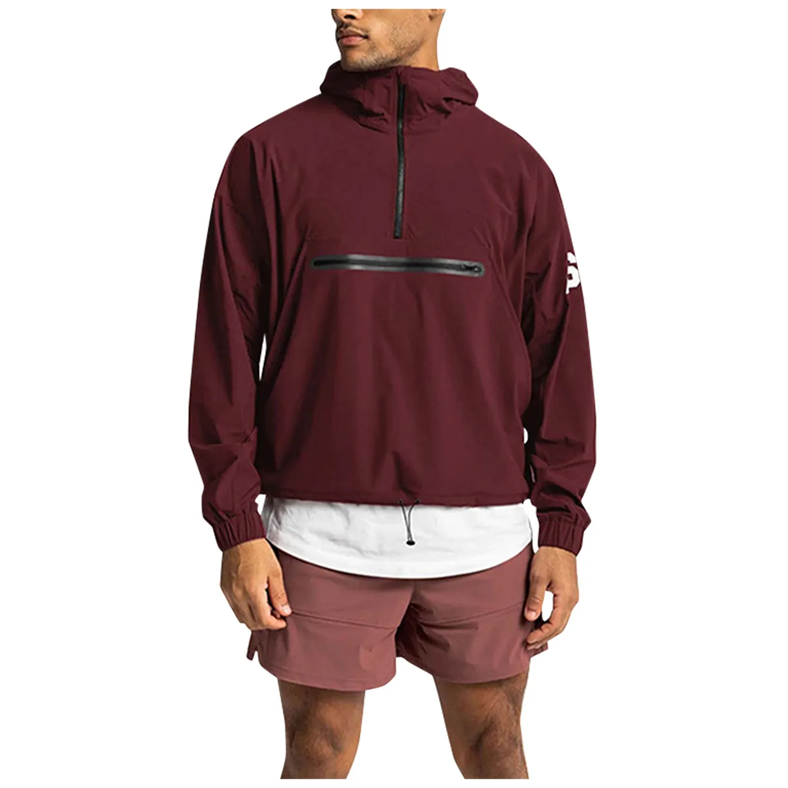 

Spring Autumn Hoodie For Men Loose Sports Tops Casual Long-sleeved Hooded Male Solid Color Pullover Top 2023 New