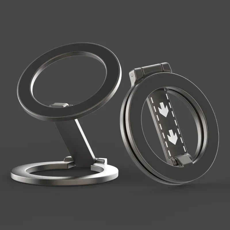 Double-Sided Magnetic Phone Ring Holder Compatible with MagSafe for iPhone 17/15/14/13/12 Huawei Xiaomi - Stand Grip Accessory