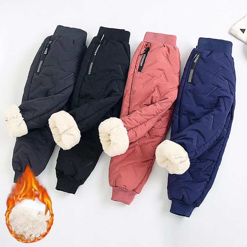Kids Pants Girls and Boys Winter Warm Fashion Pants
