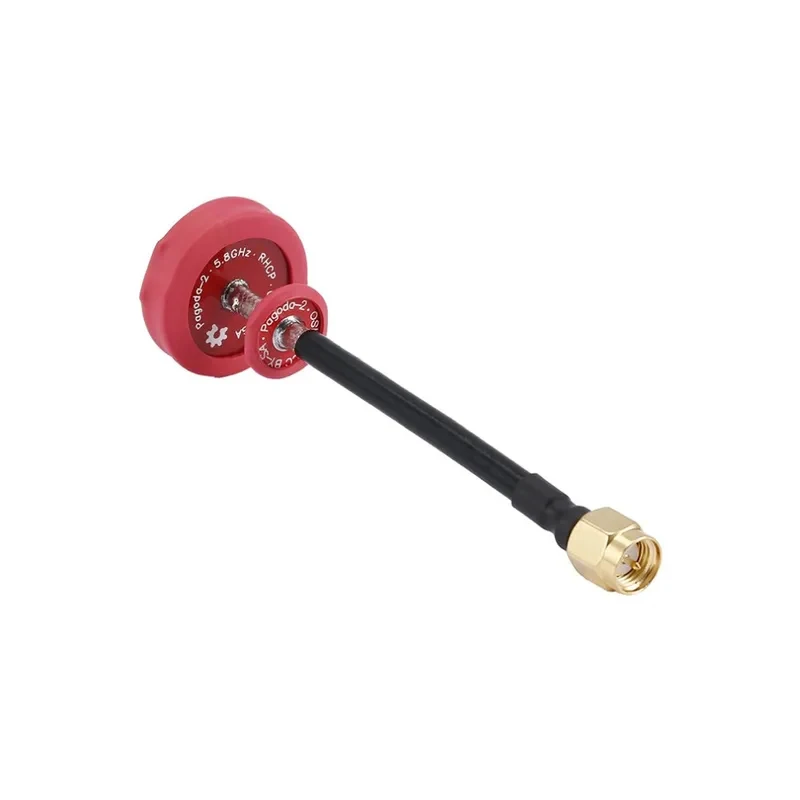 2 5.8G 5dBi 50W 전방향성 옴니 평면 패널 파고다 안테나 RHCP SMA/RP-SMA 80mm FPV 레이싱 헬리콥터용