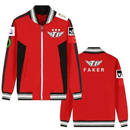 Game LOL World Champion SKT T1 Team Players Uniforms Faker Game