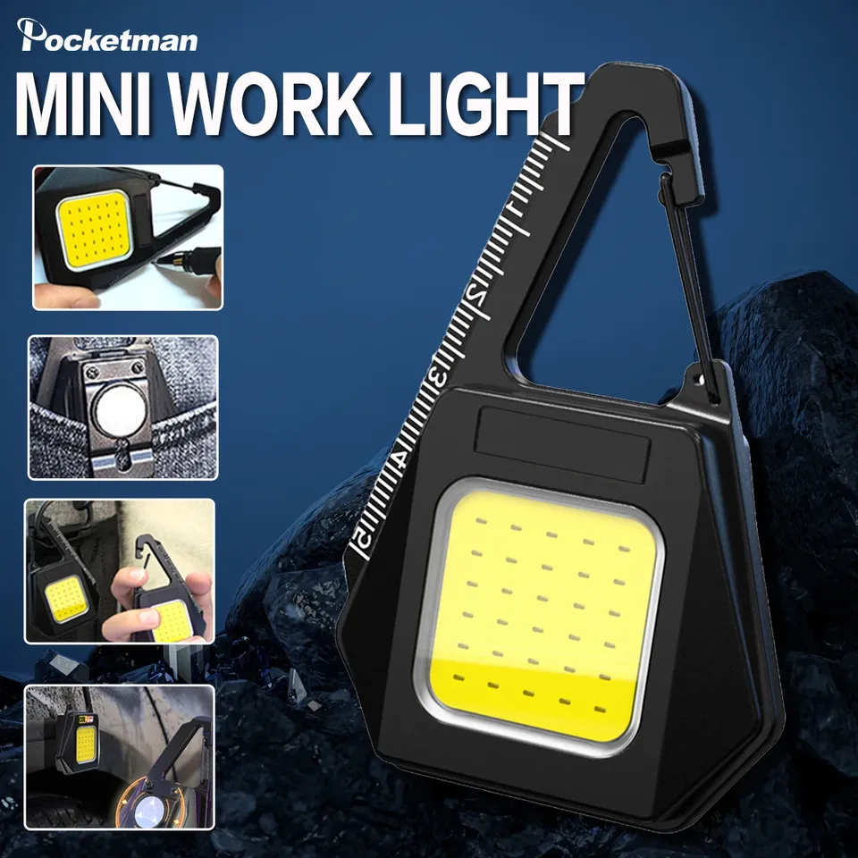 Keychain Work Light Multifunctional Survival Keychain Torch Outdoor Camping Pocket Lamp Waterproof for Night Running Patrols