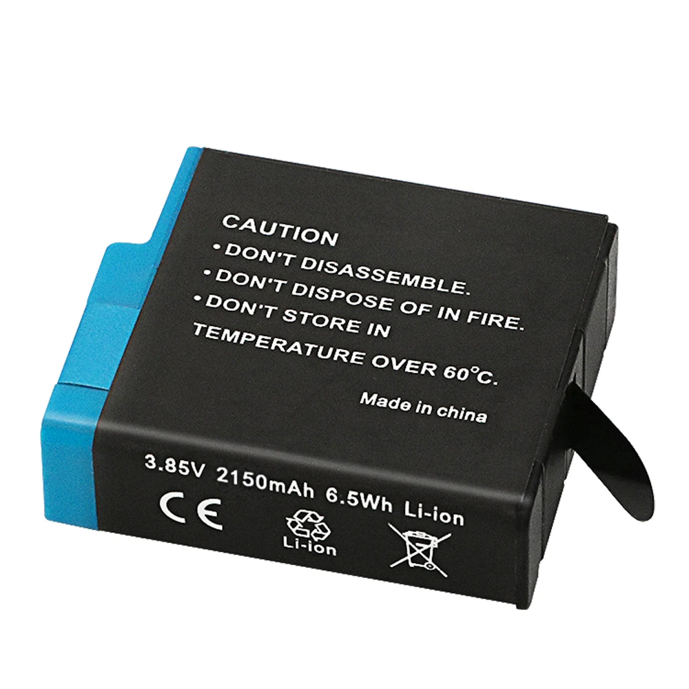 Action Camera Battery 2150mAh For Gopro Hero 8 7 6 5