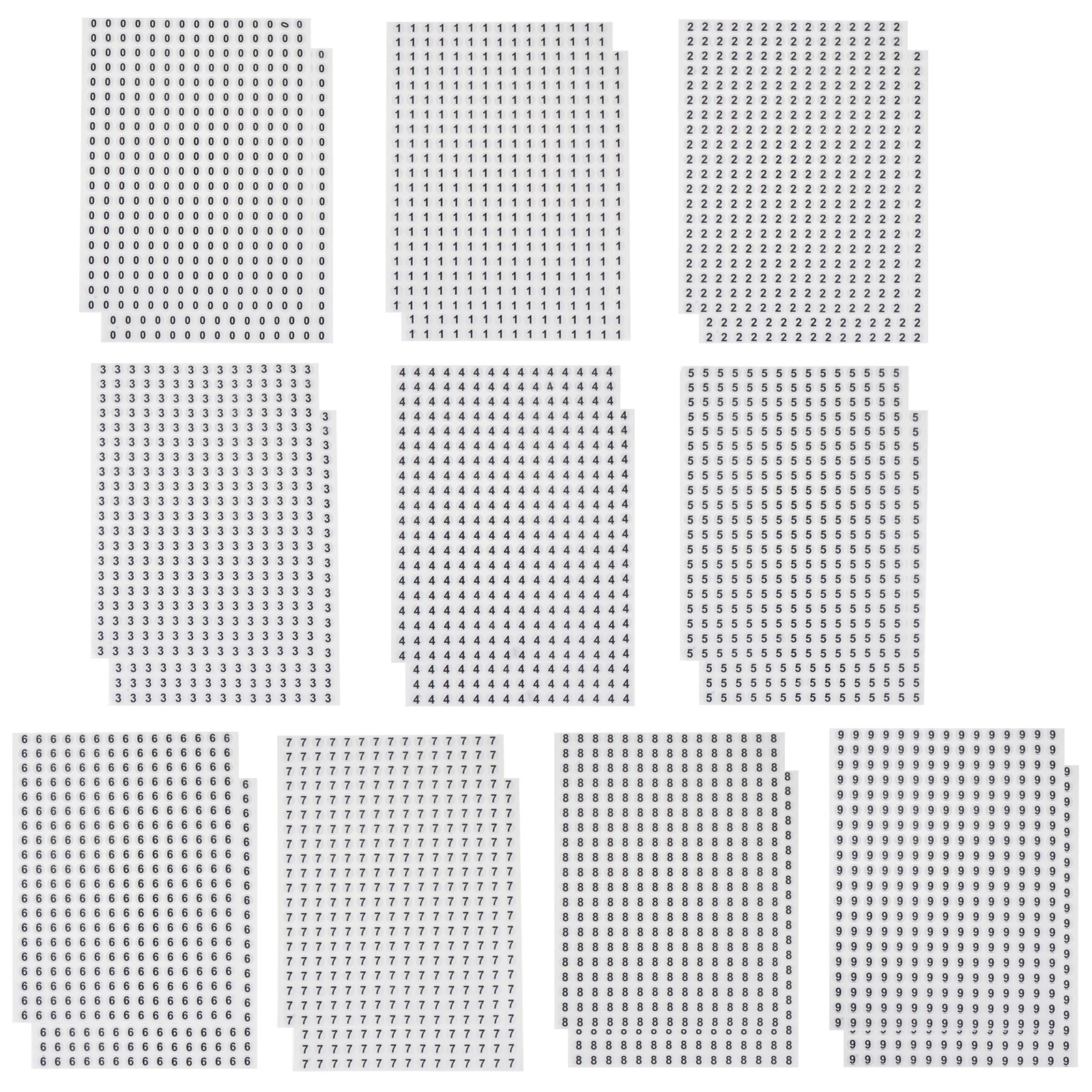 

6000 Pcs Stickers Labels House Number Serial Paper White Dot Paster Storage Round