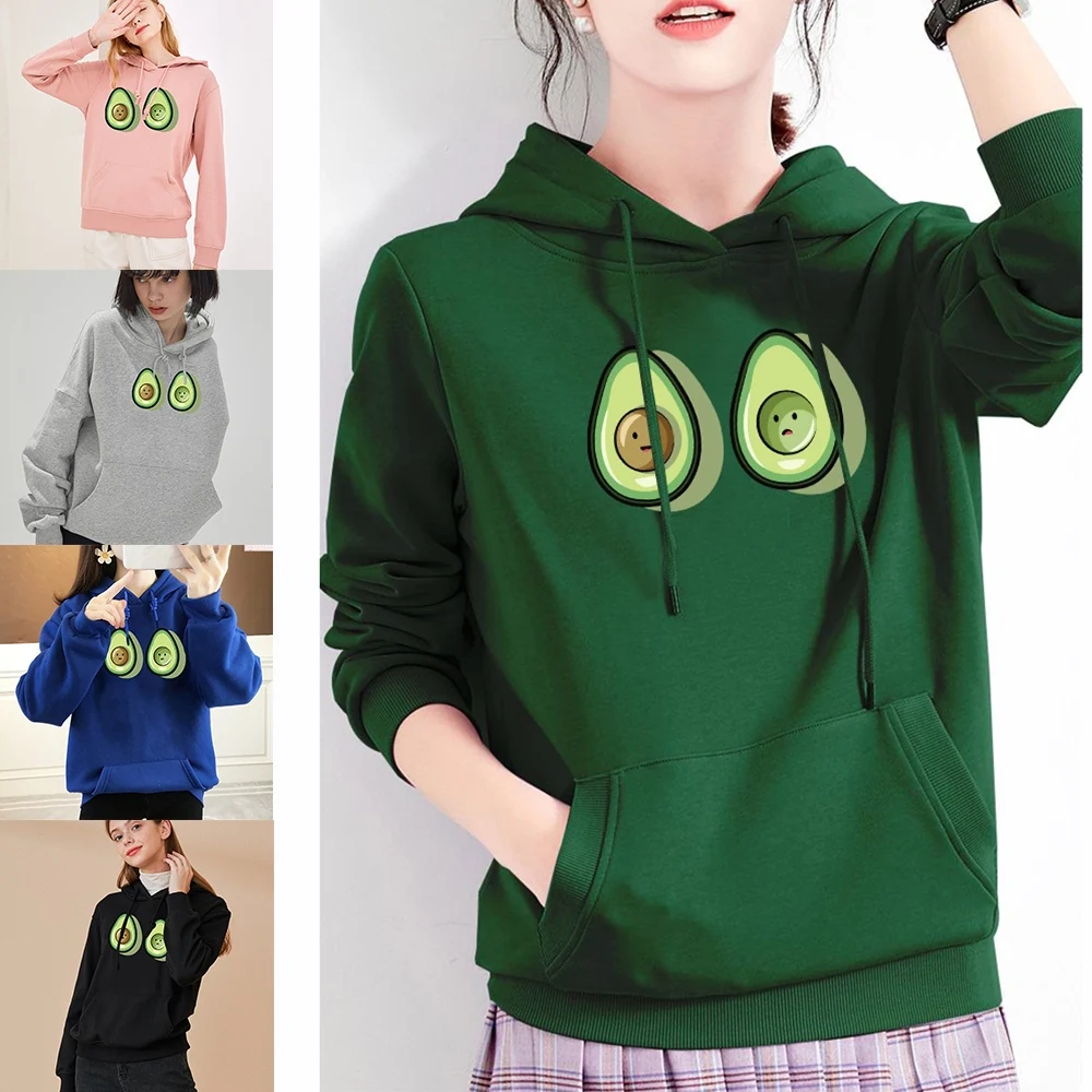 Unisex Spring Summer New Sweater Hoodies 2022 Thin Fabric Avocado Face Exercise Series Printed Basic Sweatshirts Pullovers august macke basic art series hc