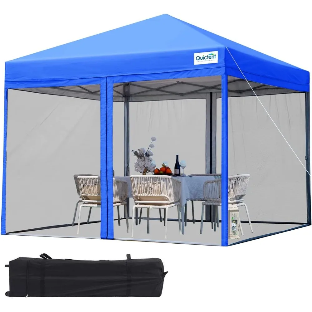 10'x10' Pop up Canopy Tent with Netting, Outdoor Instant Portable Gazebo Ez up Screen House Room Tent -Fully Sealed