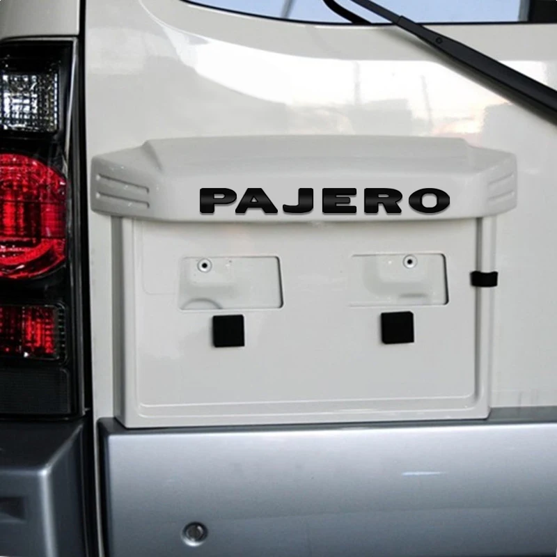 PAJERO 금속 차체 엠블럼 밝은 블랙 크롬 실버 골든 옐로우 배지, 미쓰비시 액세서리용 3D 스티커 테일 데칼