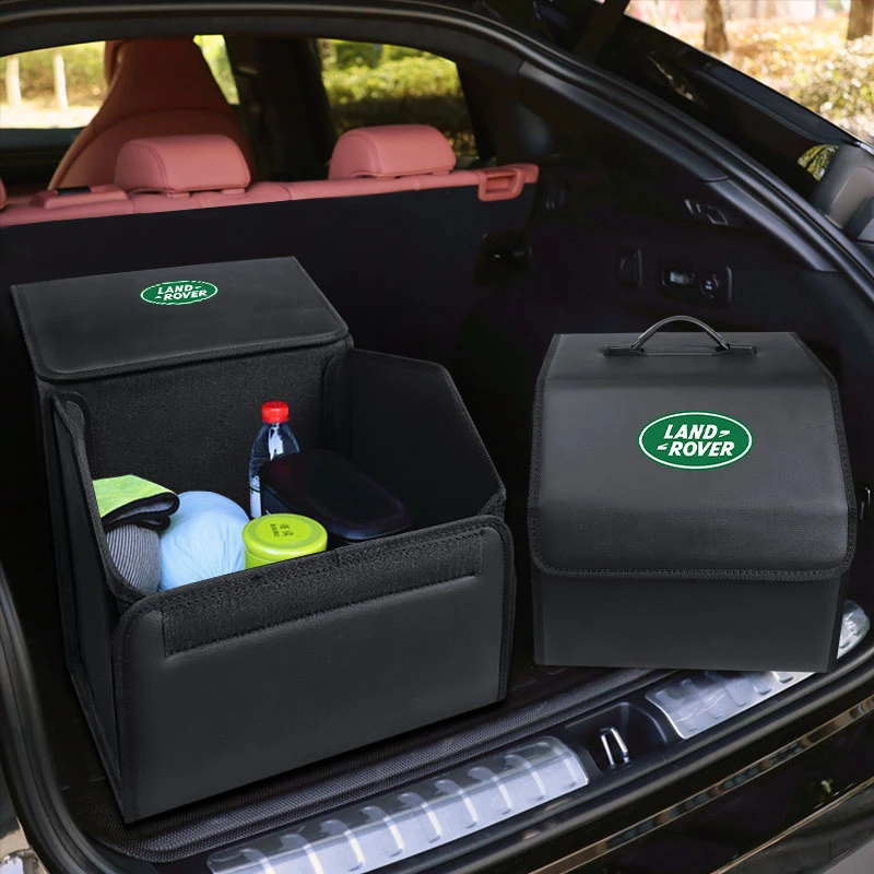 Car Trunk Foldable Storage Box Trip Leather Organizer Bag For Land Rover Freelander L2 LF Range