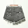 2025 New High Waist Tassel Broken Denim Shorts Female Summer Korean Version Raw Edge Wide Leg Loose Plus Size Jean Shorts Women 6
