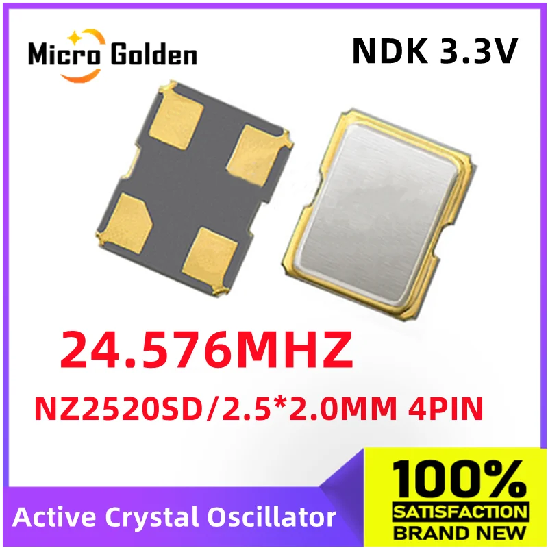 5pcs NDK NZ2520SD 24.576M 24.576MHZ 2520 Active Crystal Oscillator 3.3V Low Phase Noise And Low Jitter Quartz Resonator