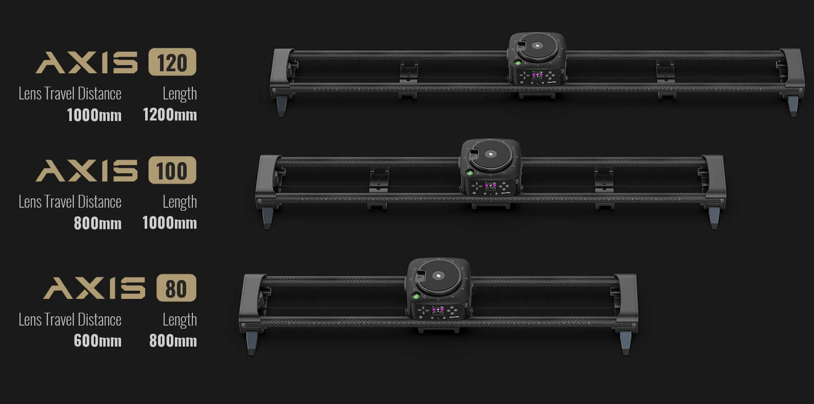 Zeapon AXIS 80Pro 100Pro 120Pro Multi-axis Motorized Slider Carbon Fiber Camera
