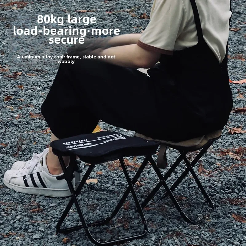 Fishing Stool & Camping Chair-Ultralight Aluminum Alloy Foldable with Carry Strap, Portable for Outdoor, Hiking & Backpacking