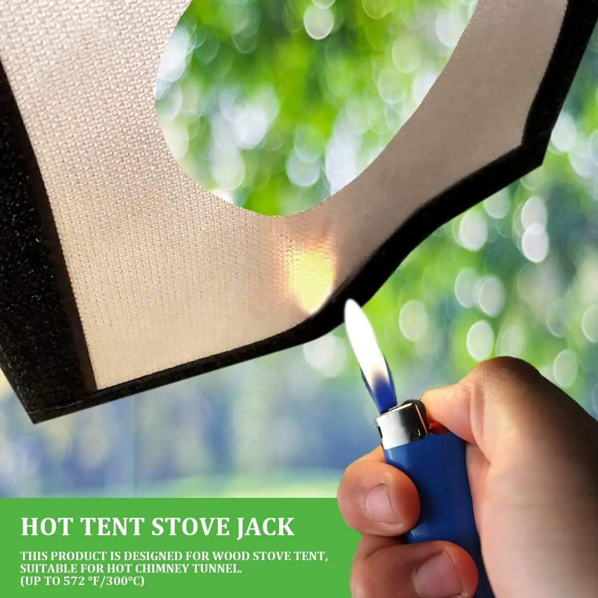 Hot Tent Stove Jack Stove Jack Kit camping tent accessories for Tent Fireproof Protection Ring Accessory for Camping