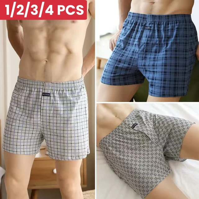 Pantalon Aro en coton pour hommes, sous-vêtements plats, doux pour la peau, confortable, ample, grande taille, pour la maison, 1/2/3/4 pièces, M-XXXL 1