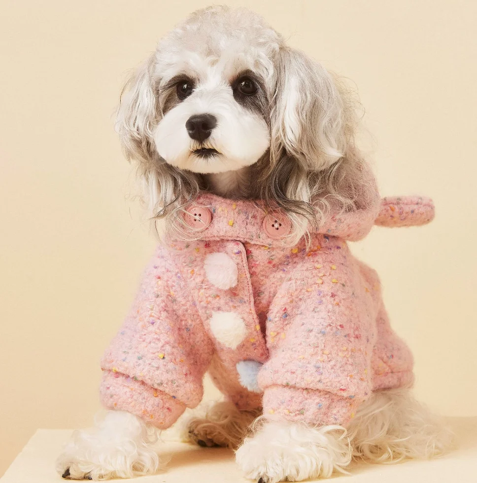 Padded Puppy Cat Clothes With D Rings Winter Warm Dog Jacket for Small Dogs Chihuahua Vest French Bulldog Coat Yorkie Outfits