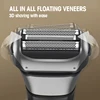RESUXI FK-608 Electric Razor for Men Waterproof Foil Shaver wireless Rechargeable Electric Shaver Low Noise Wet & Dry Shave 4