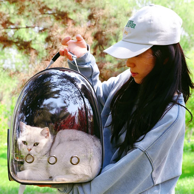 Pet Carrying Bag Space Pet Backpacks Breathable Portable Transparent Backpack Puppy Dog cat Transport Carrier Space Capsule Bags 6