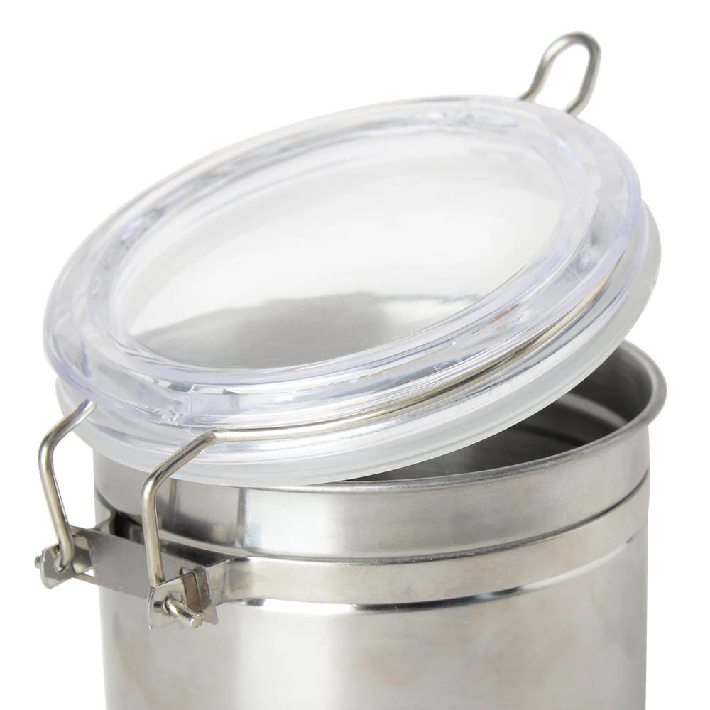 500ml stainless steel moisturizing jar with seal buckle design for tobacco preservation cigar humidor