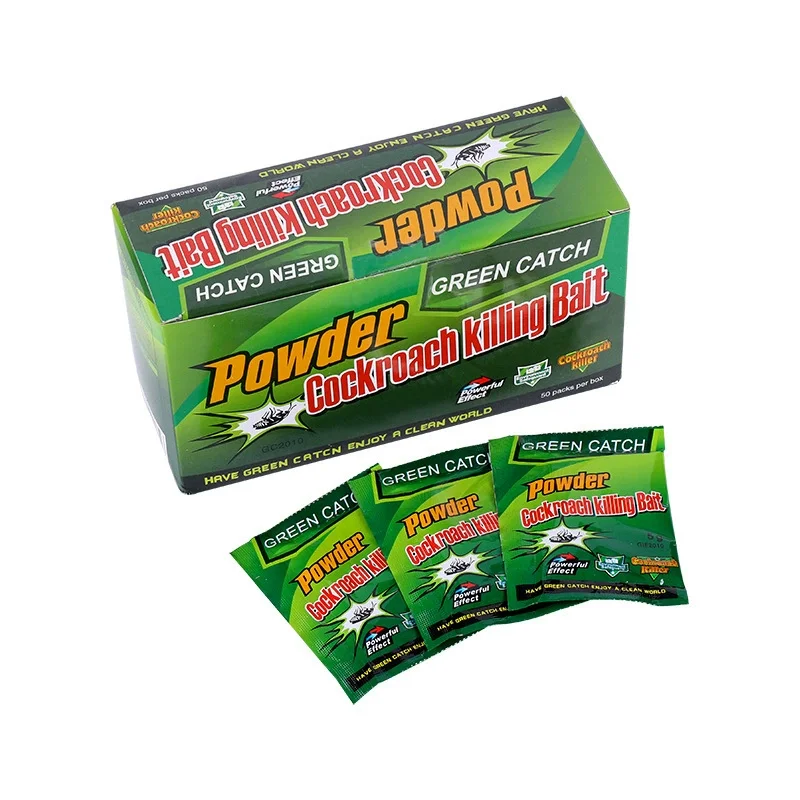 50 packs of powerful cockroach killing bait, cockroach cleaning powder